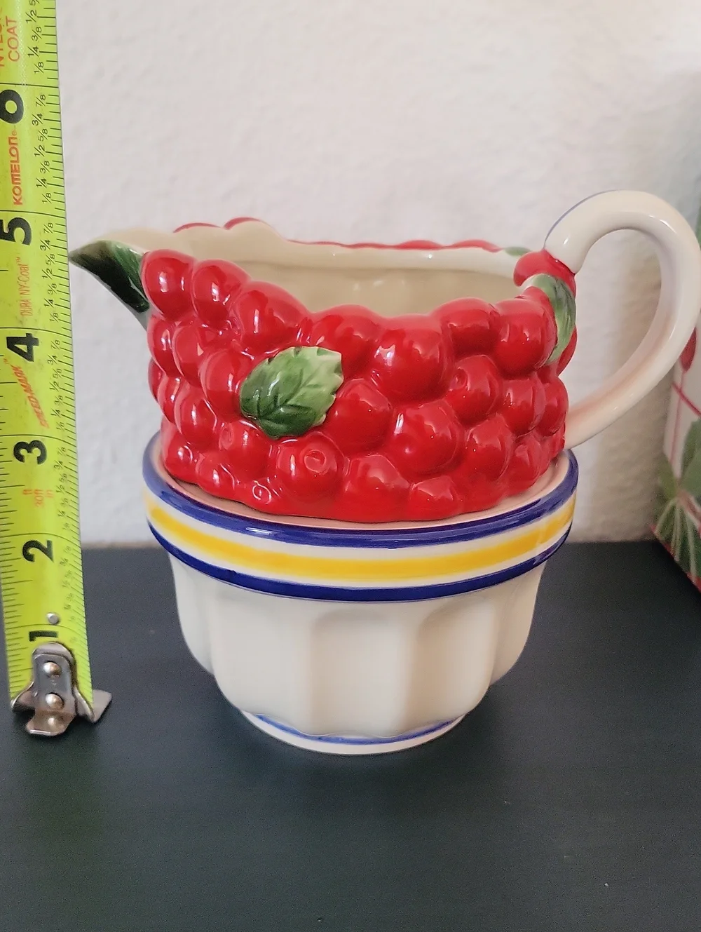 Vintage Department 56 Cherries Sugar & Creamer Set Life Is a Bowl Of Cherries
